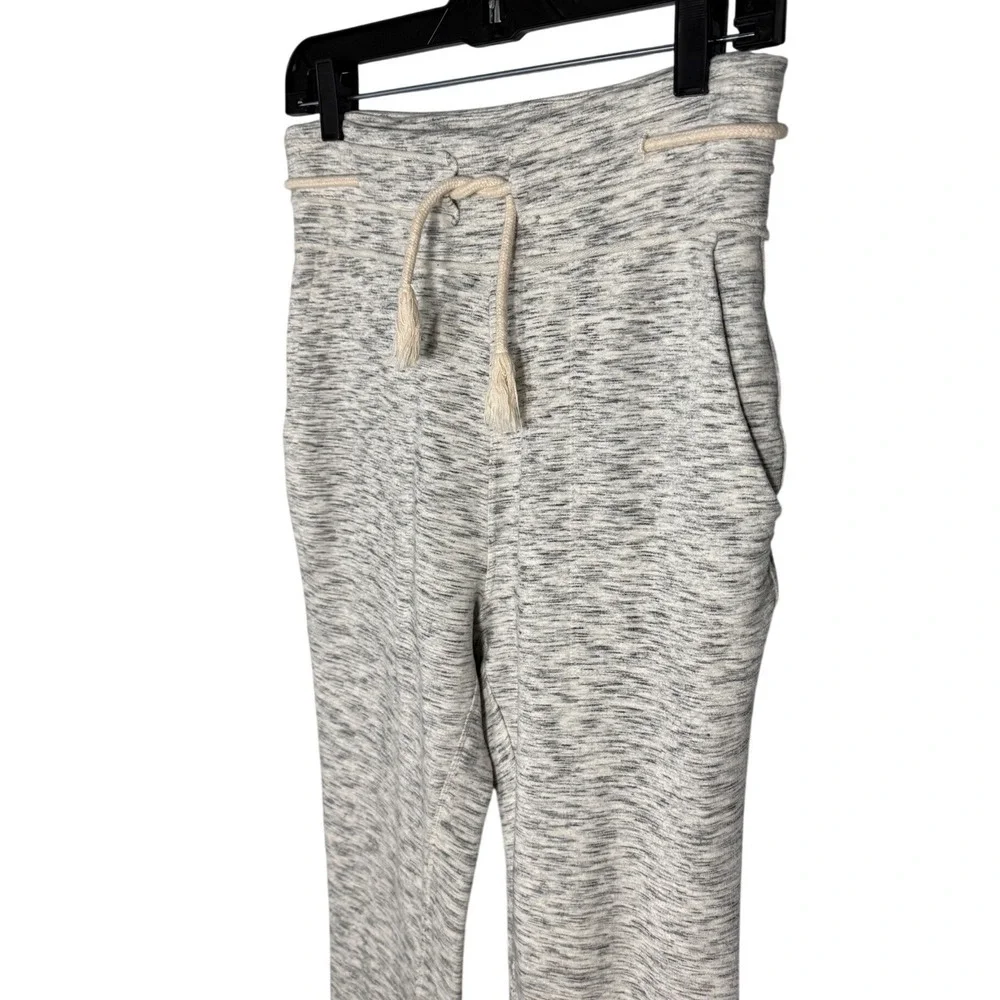 Free People Movement Wild Side Flare Sweatpants Cropped High Rise Heather Gray S